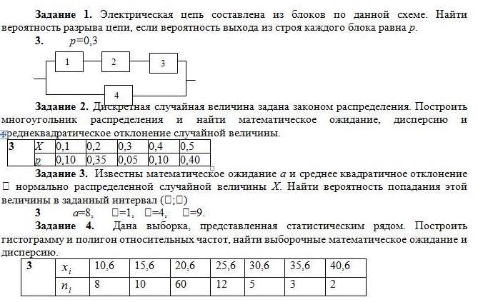 Электрическая схема теория вероятности